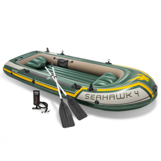 Надувная лодка “Seahawk 4” с веслами и насосом, 351x145x48 см, до 480 кг