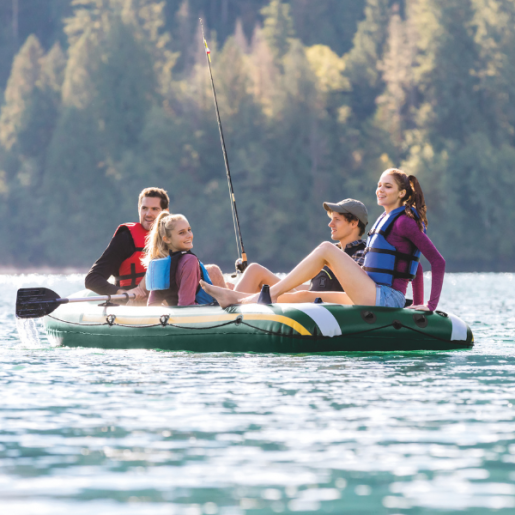 Надувная лодка “Seahawk 4” с веслами и насосом, 351x145x48 см, до 480 кг