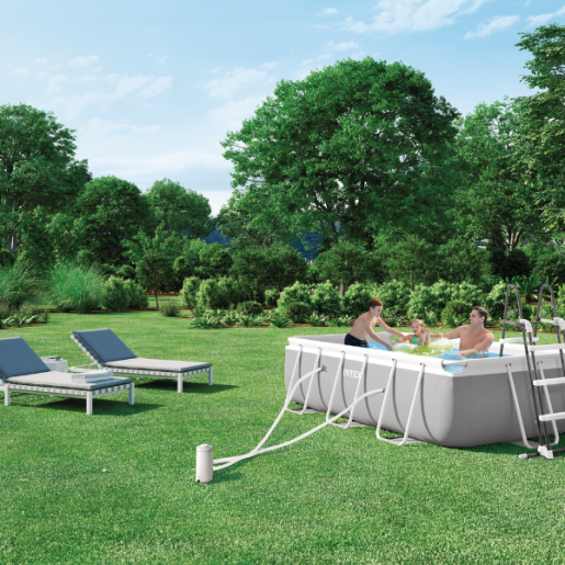 Каркасный бассейн INTEX PRISM FRAME RECTANGULAR 300x175x80 см, 3539л