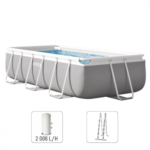 Каркасный бассейн INTEX PRISM FRAME RECTANGULAR 300x175x80 см, 3539л