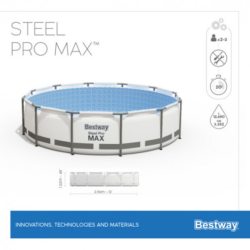 Бассейн Steel Pro Max 396x122cm, 12690Л