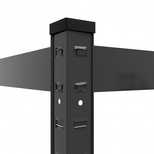 Стеллаж металлический окрашенный 180x90x40см Антрацит Бюджет