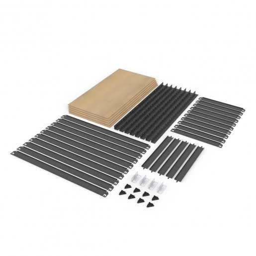 Стеллаж металлический окрашенный 180x90x40см Антрацит Бюджет