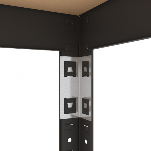 Стеллаж металлический окрашенный 180x90x40см Антрацит Бюджет