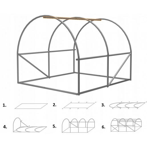 Парник (теплица) GardenLine TUN5545 2x2x2m