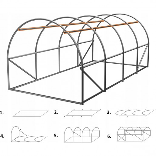 Парник (теплица) GardenLine TUN5613 6x3x2m