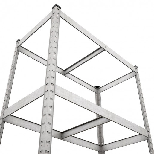 Стеллаж металлический оцинкованный 180x40x40см Бюджет 