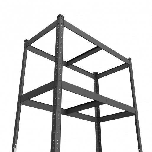 Стеллаж металлический окрашенный 180x40x40см Антрацит Бюджет