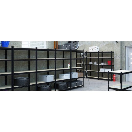 Стеллаж металлический окрашенный 180x40x40см Антрацит Бюджет