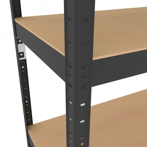 Стеллаж металлический окрашенный 180x40x40см Антрацит Бюджет