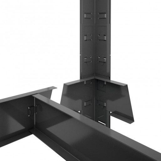 Стеллаж металлический окрашенный 180x40x40см Антрацит Бюджет