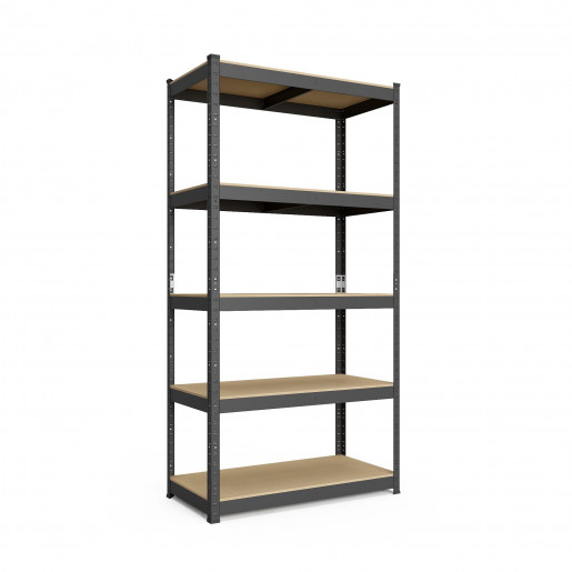 Стеллаж металлический окрашенный 200x100x50см Антрацит Бюджет