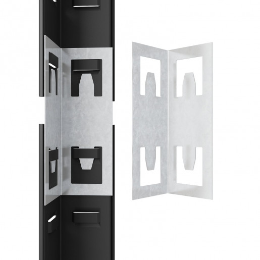 Стеллаж металлический окрашенный 200x100x50см Антрацит Бюджет