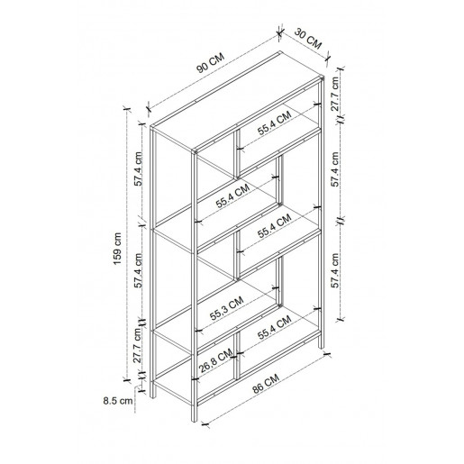 Стеллаж Bofigo 15-33-02 Pine