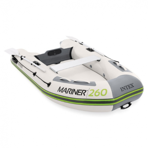 Надувная лодка «Mariner 260» INTEX с веслами, насосом и сумкой, 264x155x61 см, до 400 кг