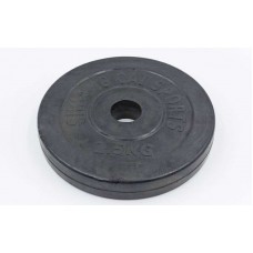 Блины (диски) 2,5 кг обрезиненные d-30мм ТА-1442 