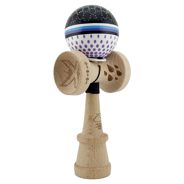 «Kendama Super Sticky X Original», металлический подшипник, веревка 62/65 см, King size 7.5 x 6 x 18 см , «Капли дождя»