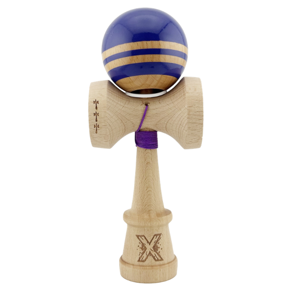 «Kendama Flippy X Original Rainbow», профессиональная, металлический подшипник, веревка 62/65 см, сверхлипкая, большие чашки, King Size 7 х 6 х 18 см, фиолетово-коричневая