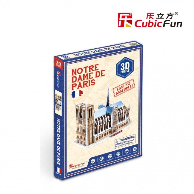 3D пазл “Собор Парижской Богоматери”, 39 элементов
