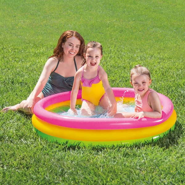 INTEX Детский надувной бассейн “Cияние заката” 114×25 см, 131Л, 2+