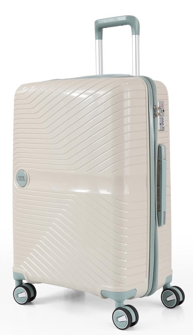 Чемодан CCS 5239 S White/Blue