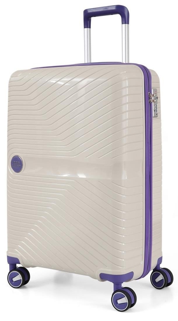 Чемодан CCS 5239 S White/Purple