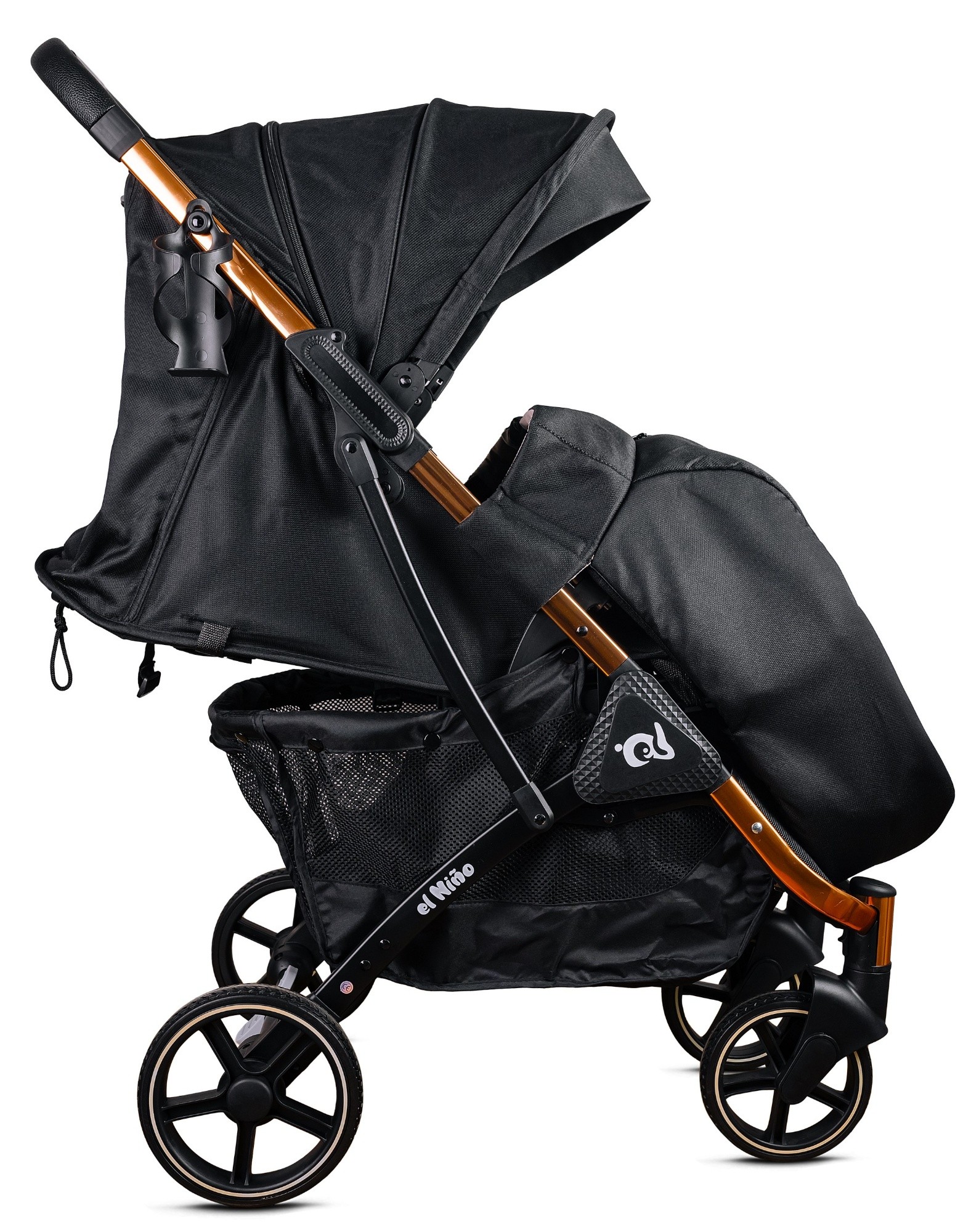 Коляска El Nino Blanca Golden Black