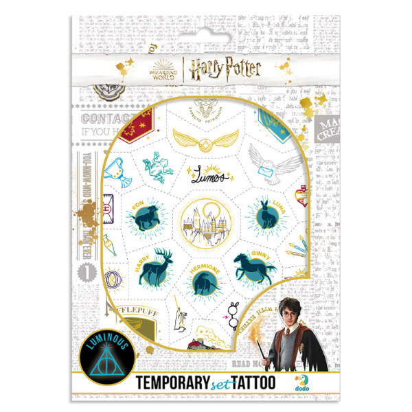Набор детских временных татуировок «Harry Potter: Символы», светятся в темноте