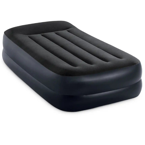 INTEX Надувной матрас “Velur Classic” 99x191x42 см с подголовником, встр.нас. 220В, до 136 кг
