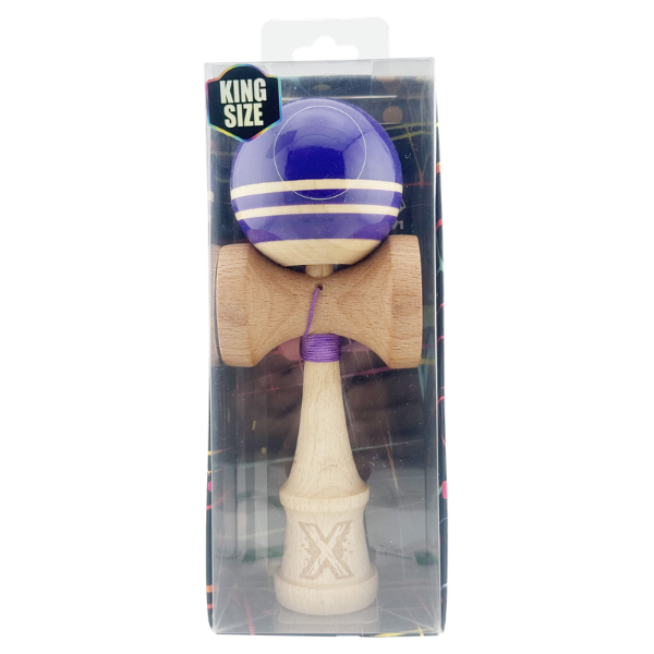«Kendama Flippy X Original Rainbow», профессиональная, металлический подшипник, веревка 62/65 см, сверхлипкая, большие чашки, King Size 7 х 6 х 18 см, фиолетово-коричневая