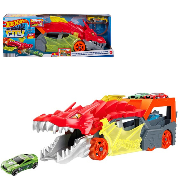 Hot Wheels Игровой набор «Разъярённый дракон» с хранилищем для машинок