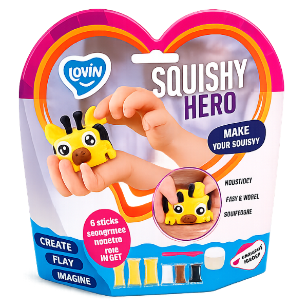 Набор воздушного пластилина Air clay «Squishy: Жираф», 6шт. х 5г.