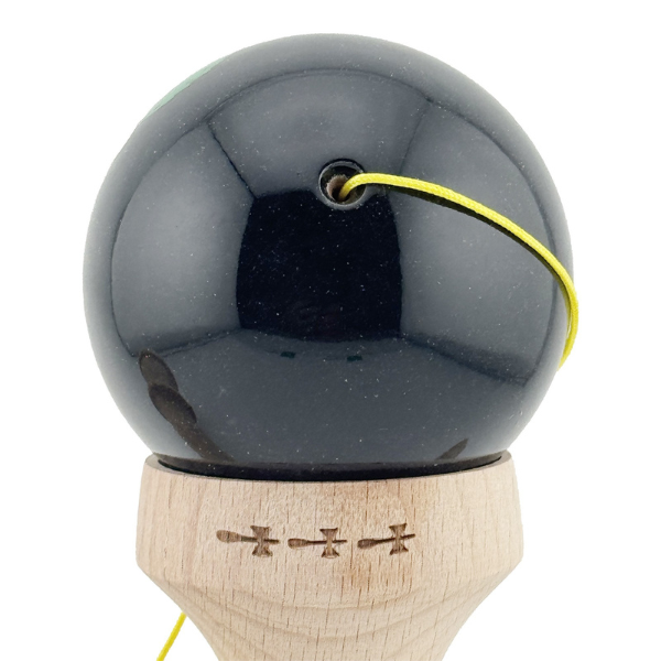 «Kendama Super Sticky X Original», металлический подшипник, веревка 62/65 см, King size 7.5 x 6 x 18 см , «Обезьянка», черная