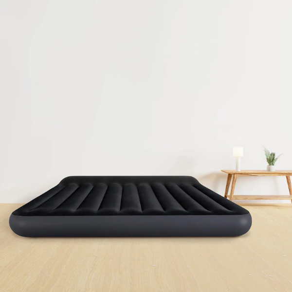 INTEX Надувной матрас “Velur Classic” 183x203x25 см с подголовником, до 272 кг