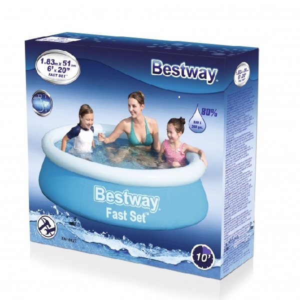 Bestway Надувной бассейн Fast Set 183х51 см, 940 Л