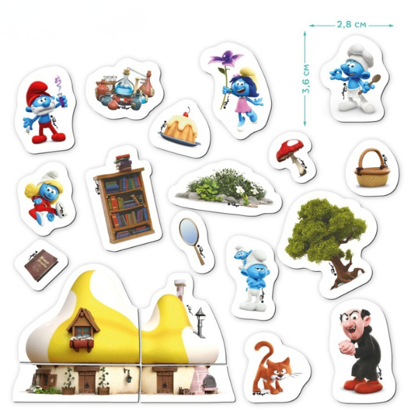 Магнитная игра «Дом мечты», серия Смурфики, 20 элем.