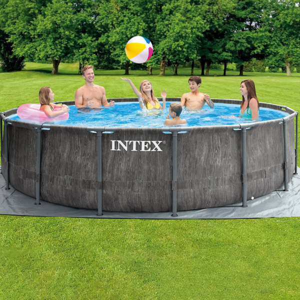 INTEX Бассейн GREYWOOD PRISM FRAME PREMIUM 549х122см, 24311Л, металлический каркас, с фильтрующим насосом
